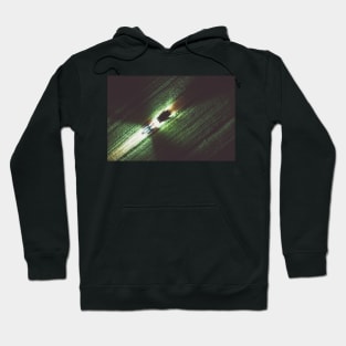 Abstract top down image of farmland and driving tractor Hoodie